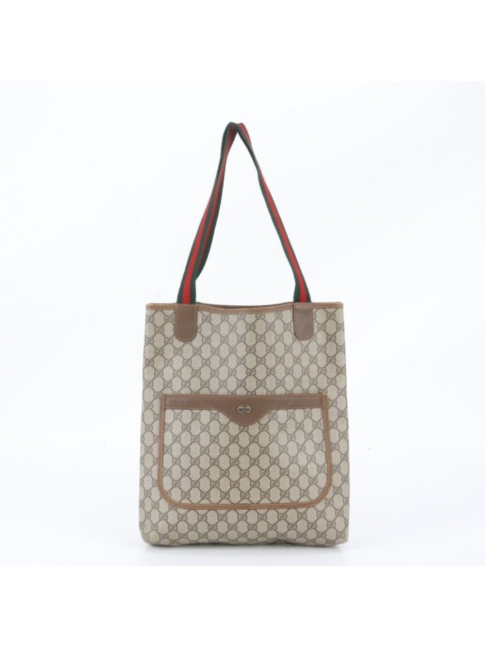 Gucci GG Supreme Sherry Line Leather Tote Bag Shoulder Business